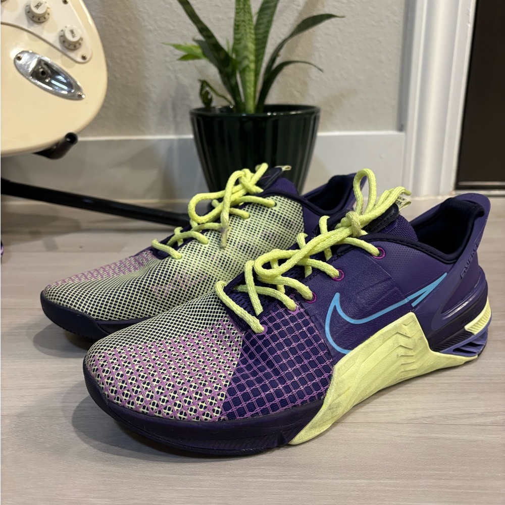 Nike Kids Purple and Yellow Sneakers